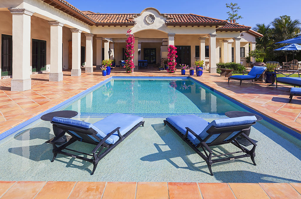 Backyard with pool